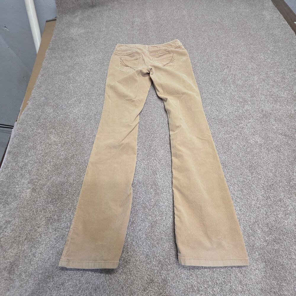 Y2K 2000s indie sleaze SO Corduroy Bootcut Pants Size 0 Khaki Beige Low Rise